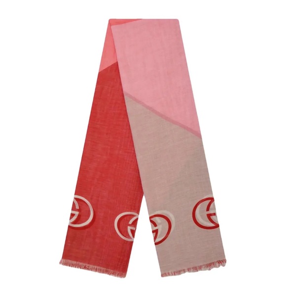 Authentic Gucci Interlocking G Cotton Cashmere Shawl - Picture 2 of 5